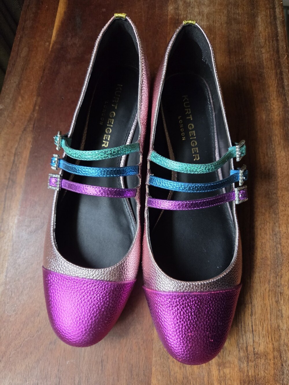 Kurt Geiger metallic Pierra Mary Jane